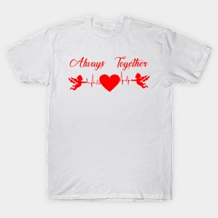 valentine couple clothing full design always together T-Shirt